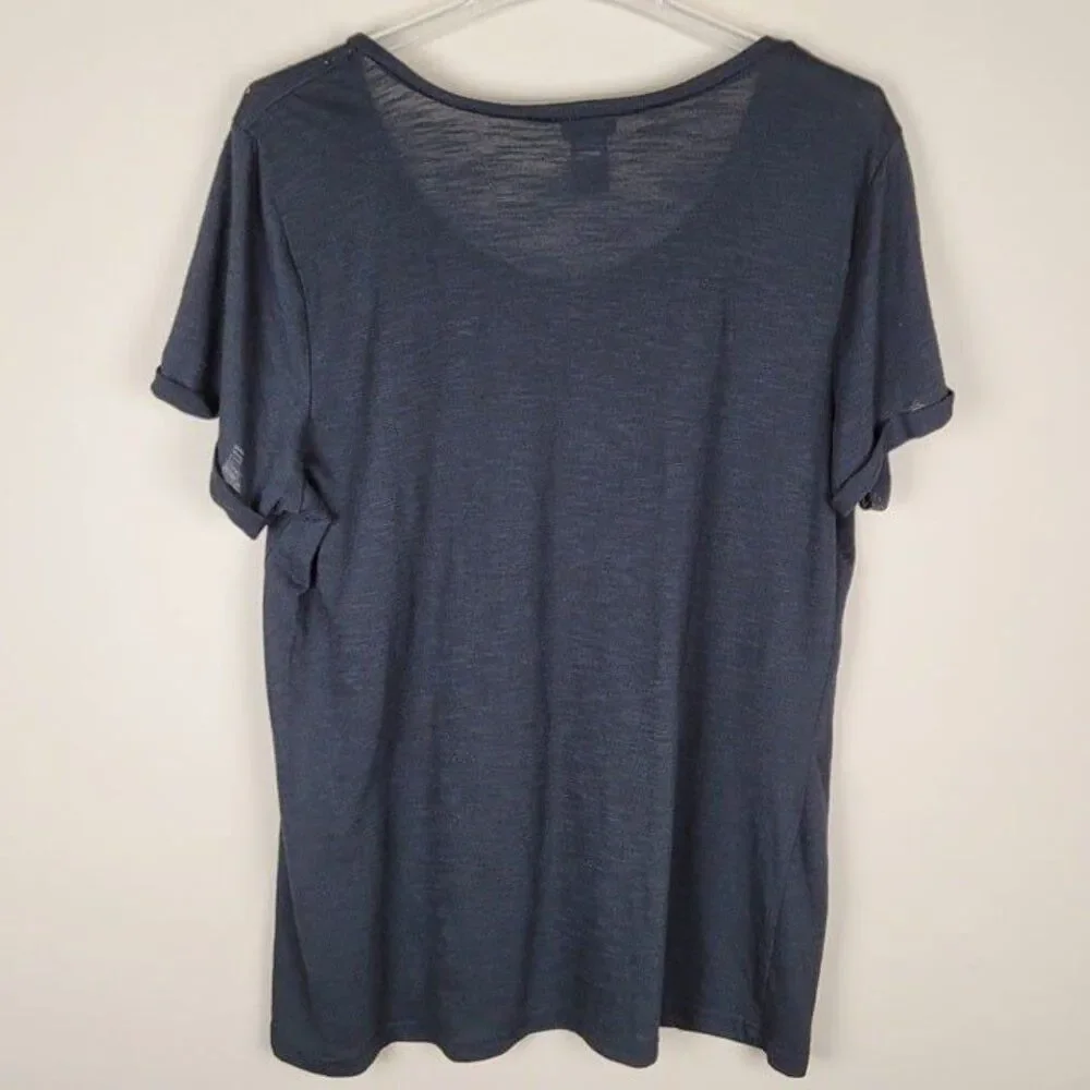 Torrid Size 1X Studded Short Sleeve Top Stretch Black Gold - Picture 2 of 10